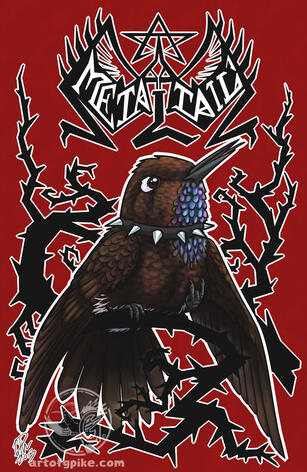 Black Metaltail Hummingbird (digital, 2015)